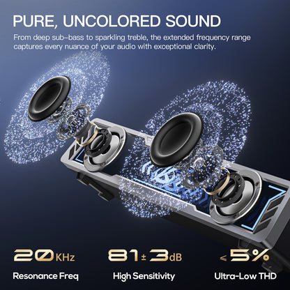 iKF A30 RGB Gaming Speakers with Bluetooth 6.0 & USB Sound Card Mode