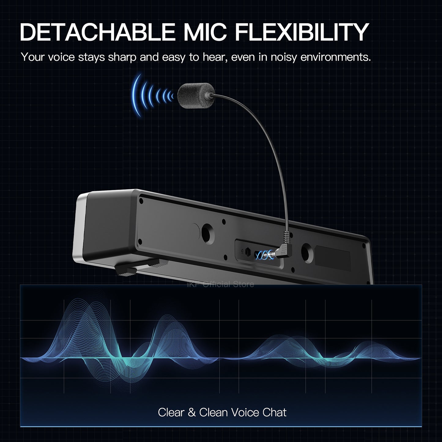 iKF A30 RGB Gaming Speakers with Bluetooth 6.0 & USB Sound Card Mode
