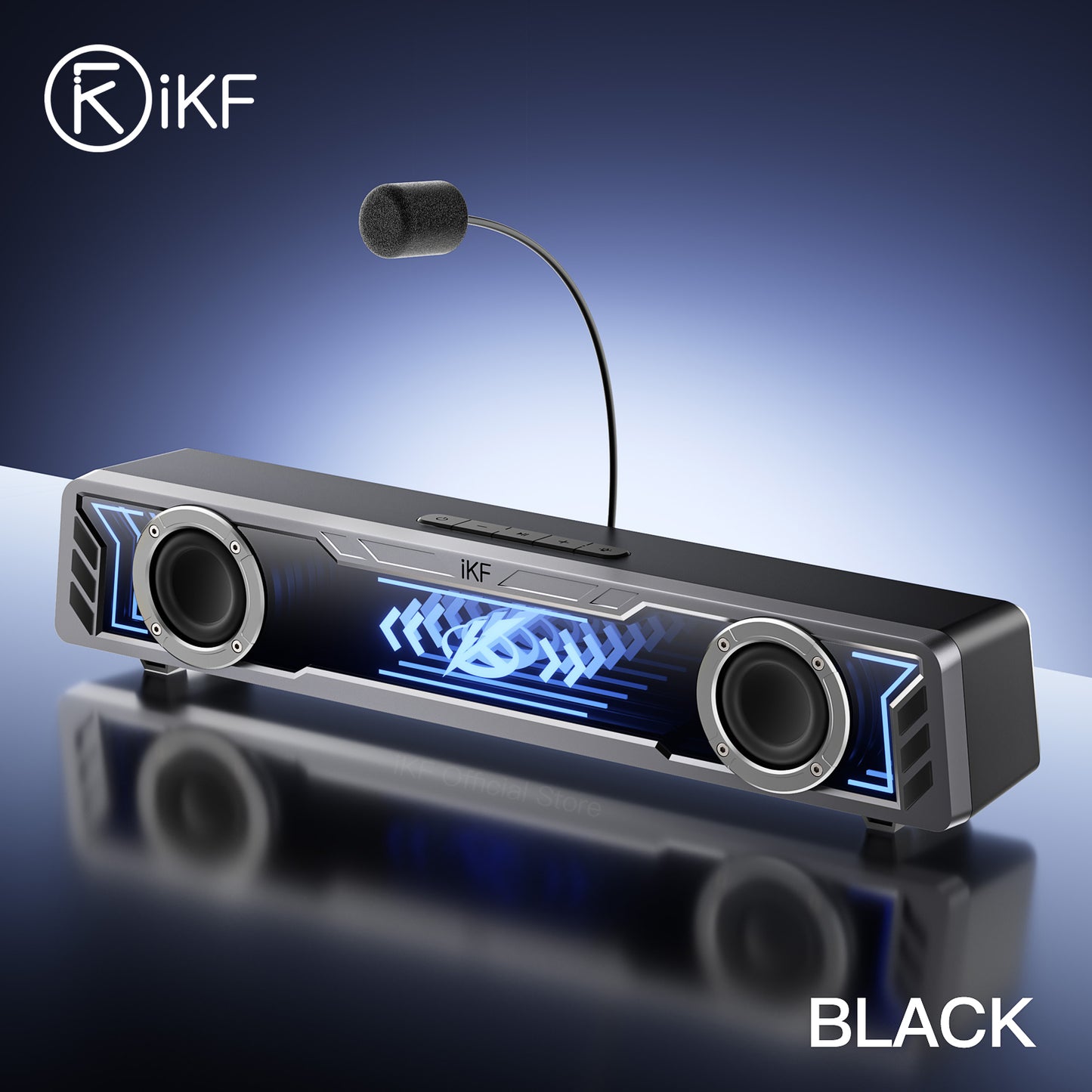 iKF A30 RGB Gaming Speakers with Bluetooth 6.0 & USB Sound Card Mode