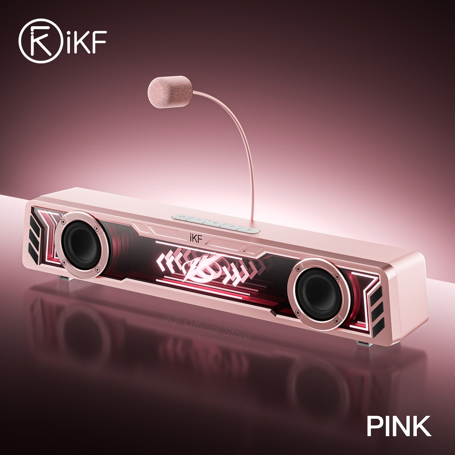 iKF A30 RGB Gaming Speakers with Bluetooth 6.0 & USB Sound Card Mode