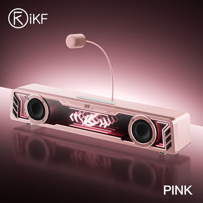 iKF A30 RGB Gaming Speakers with Bluetooth 6.0 & USB Sound Card Mode