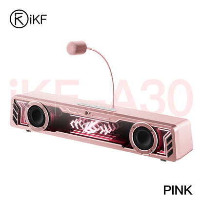 iKF A30 RGB Gaming Speakers with Bluetooth 6.0 & USB Sound Card Mode