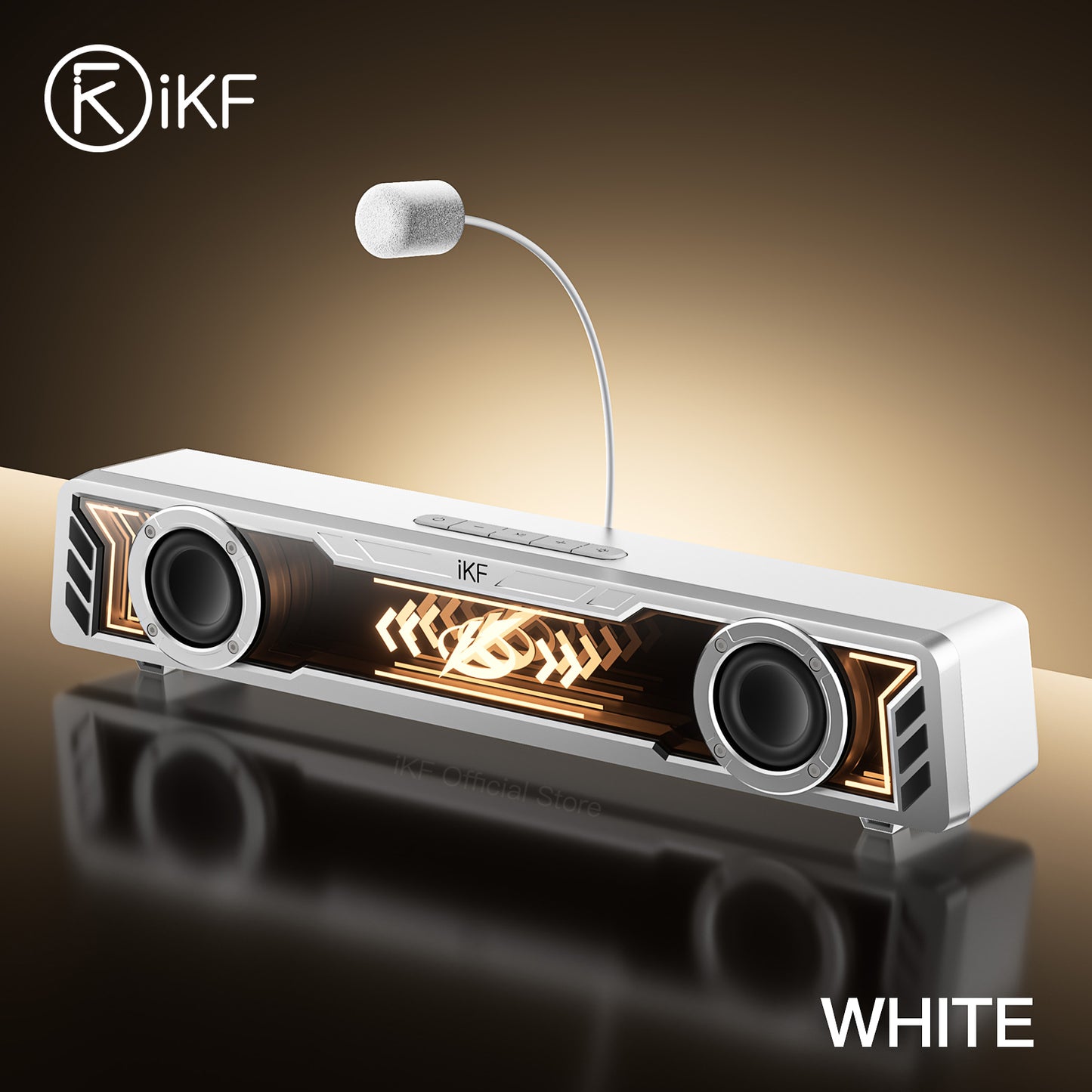 iKF A30 RGB Gaming Speakers with Bluetooth 6.0 & USB Sound Card Mode