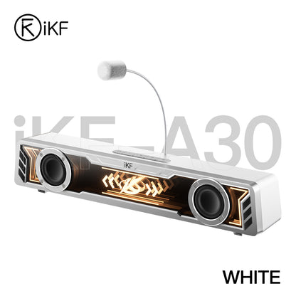 iKF A30 RGB Gaming Speakers with Bluetooth 6.0 & USB Sound Card Mode