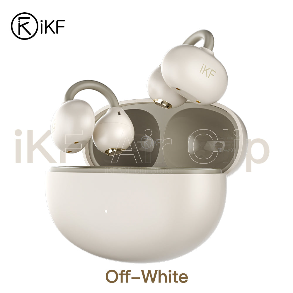 iKF Air Clip Open-Ear TWS Earbuds Wireless Air Conduction Earphones Sports Ear Clips ENC Calling Reducation DT6.0
