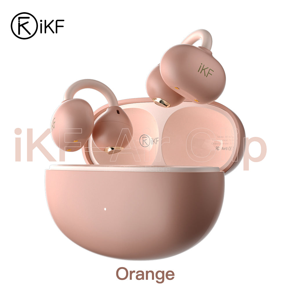 iKF Air Clip Open-Ear TWS Earbuds Wireless Air Conduction Earphones Sports Ear Clips ENC Calling Reducation DT6.0