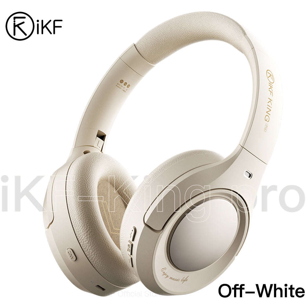 iKF King Pro 3.0 Active Noise Cancelling Bluetooth Wireless Headphones Hi-Res Audio Normal Battery Life Mode 170H 38ms Low Latency Mode
