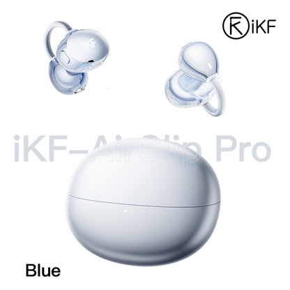 iKF Airclip Pro Open Ear Wireless Earbuds  Bluetooth 6.0 Earphones - Panoramic Sound Spatial Audio - Water and Dust Resistant - 60-hour Marathon Battery Life