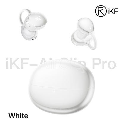 iKF Airclip Pro Open Ear Wireless Earbuds  Bluetooth 6.0 Earphones - Panoramic Sound Spatial Audio - Water and Dust Resistant - 60-hour Marathon Battery Life