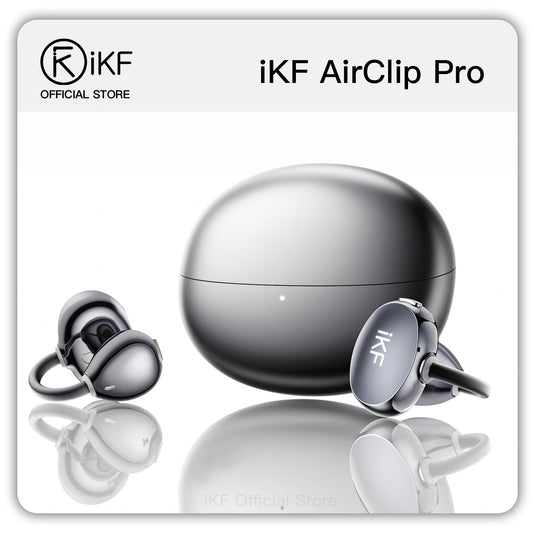 iKF Airclip Pro Open Ear Wireless Earbuds  Bluetooth 6.0 Earphones - Panoramic Sound Spatial Audio - Water and Dust Resistant - 60-hour Marathon Battery Life