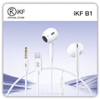 iKF B1 Wired Earphones 3.5mm Type-C Semi-in-Ear HiFi Stereo Sound