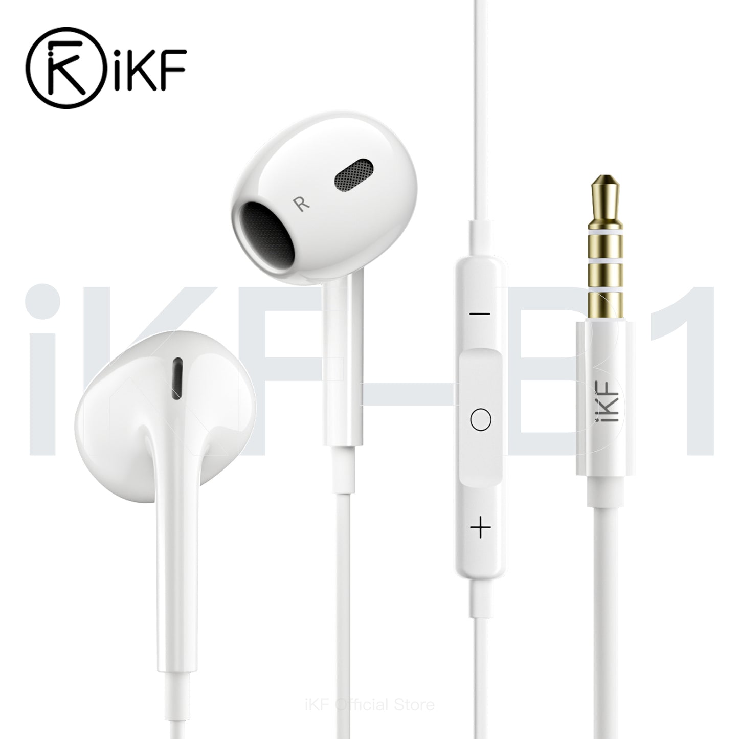 iKF B1 有線イヤホン 3.5mm Type-C セミインイヤー ハイレゾステレオサウンド