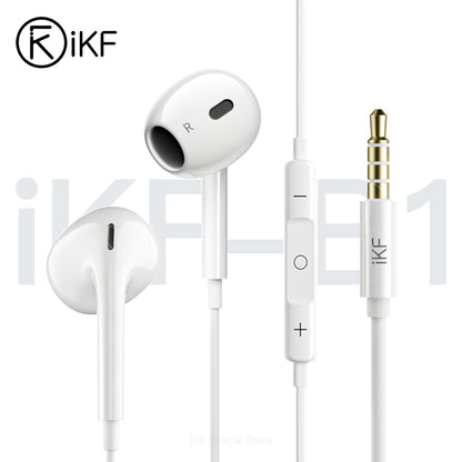 iKF B1 有線イヤホン 3.5mm Type-C セミインイヤー ハイレゾステレオサウンド