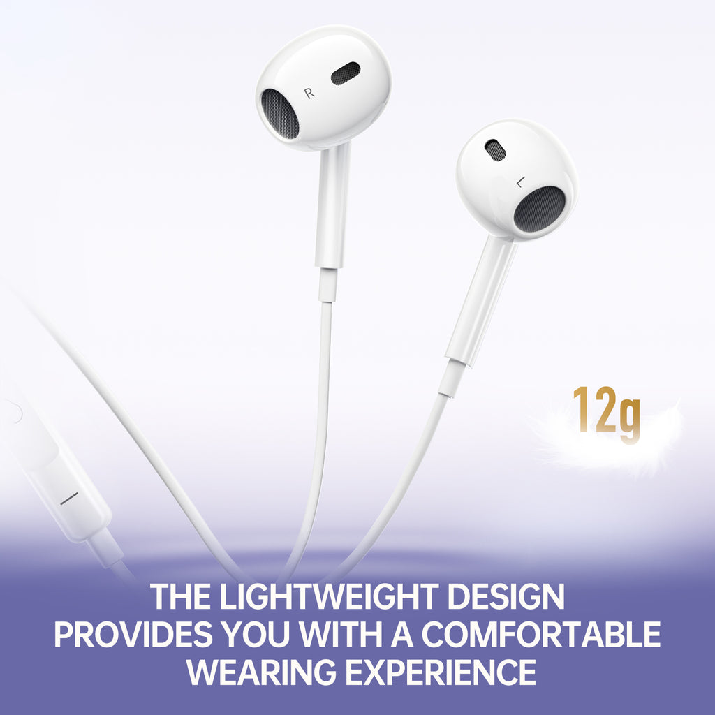 iKF-B1 Wired Earphones 3.5MM/Type-C Semi-in-Ear HiFi Sound Stereo  with For iOS /Android