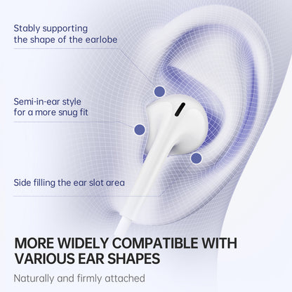 iKF-B1 Wired Earphones 3.5MM/Type-C Semi-in-Ear HiFi Sound Stereo  with For iOS /Android