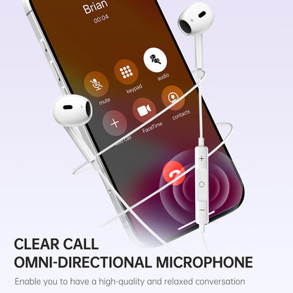 iKF-B1 Wired Earphones 3.5MM/Type-C Semi-in-Ear HiFi Sound Stereo  with For iOS /Android