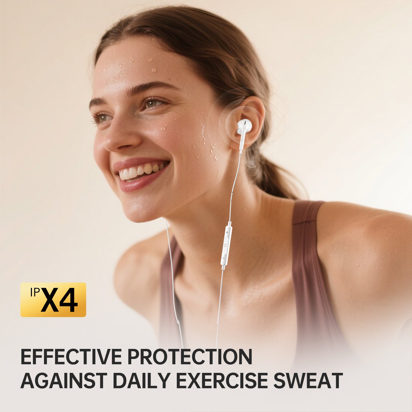 iKF-B1 Wired Earphones 3.5MM/Type-C Semi-in-Ear HiFi Sound Stereo  with For iOS /Android