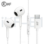iKF B1 Wired Earphones 3.5mm Type-C Semi-in-Ear HiFi Stereo Sound