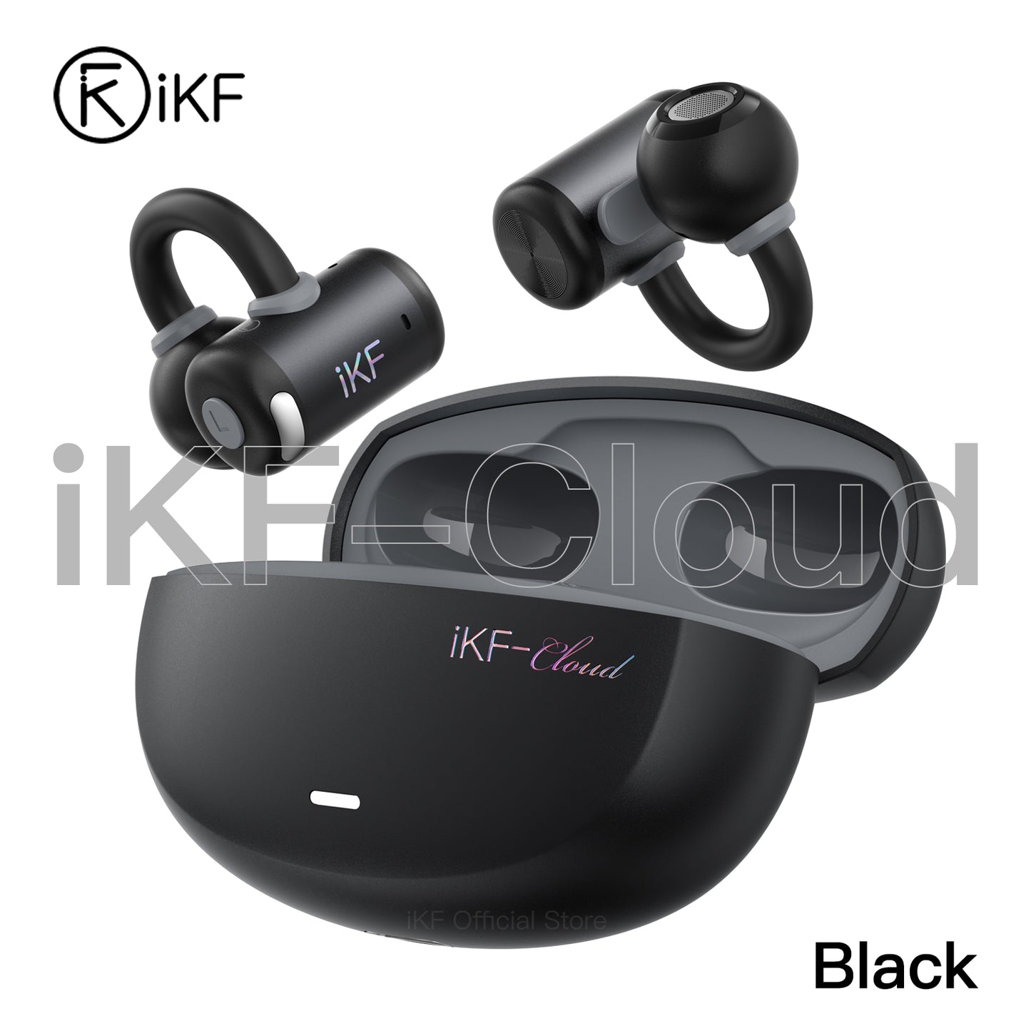 iKF Cloud Wireless Earbuds Open Ear Clip for Workout Yoga