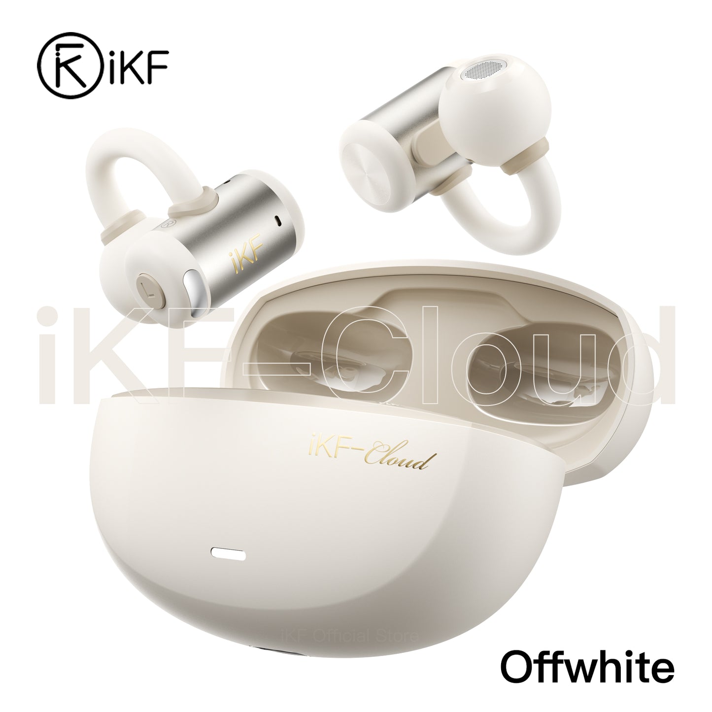 iKF Cloud Wireless Earbuds Open Ear Clip for Workout Yoga