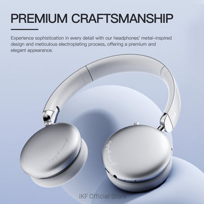iKF E1 Over Ear Headphones Bluetooth Wireless Noise Cancelling Long Standby Stereo Sound Earphone Sports Gaming Headsets Support