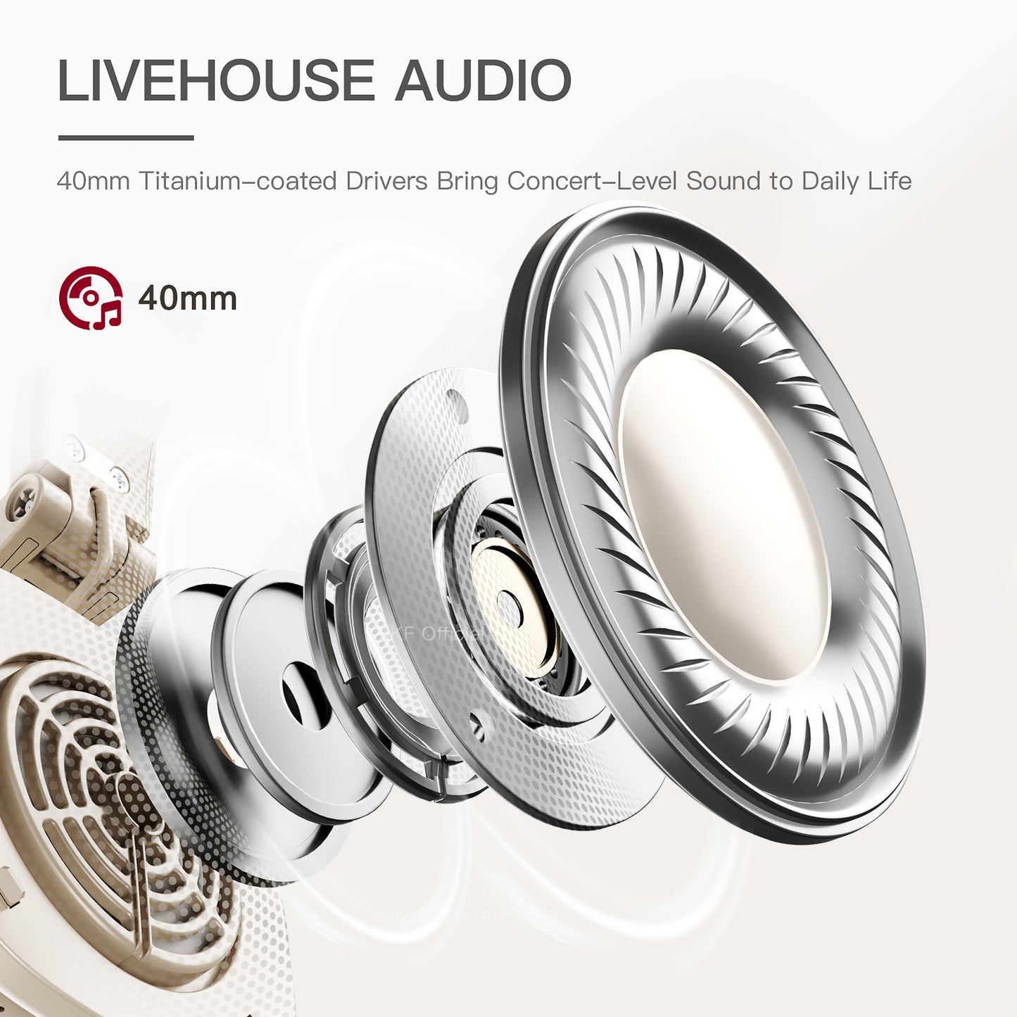 iKF E2 Retro Classic Wireless Bluetooth On-Ear Headphones, Foldable, 90H Playback, 40mm Drivers, Deep Bass, 360° Spatial Sound, Built-in Mic