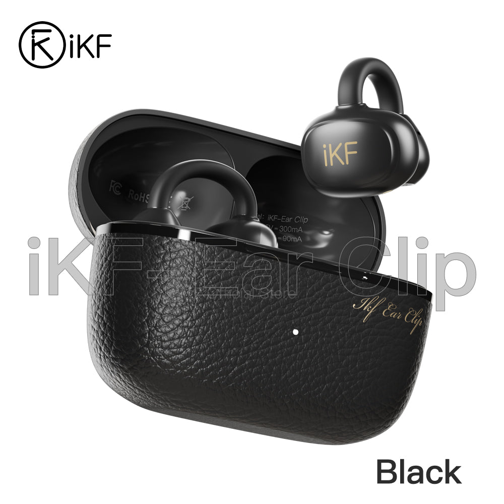 iKF Ear Clip Wireless Earbuds Open-Ear Bluetooth Earphonrs with LDAC Hi-Res Audio,Ultra-Light Ergonomic Fit