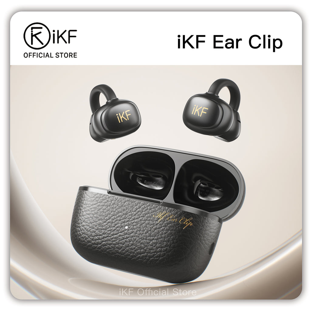 iKF Ear Clip Wireless Earbuds Open-Ear Bluetooth Earphonrs with LDAC Hi-Res Audio,Ultra-Light Ergonomic Fit