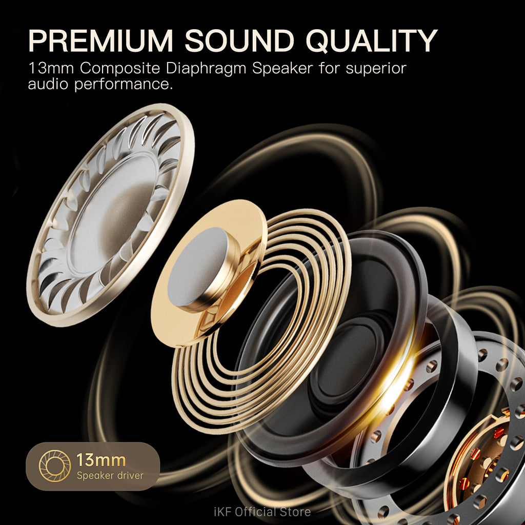 iKF Fly Pro Active Noise Cancelling Wireless Earbuds Bluetooth Earphones Built-in Mic In Ear iOS/Andriod