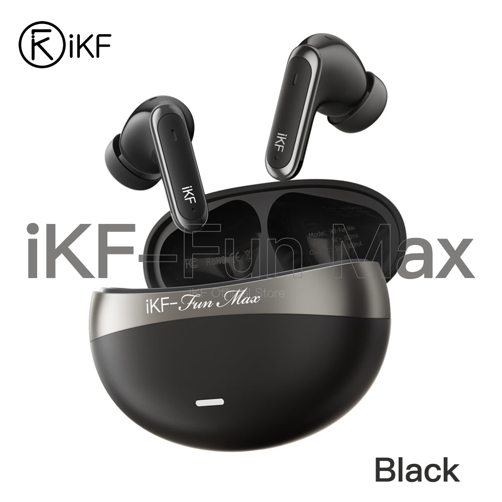 iKF Fun Max Wireless Bluetooth Earbuds with LDAC, 50dB ANC, Game Mode, 38H Playback, and V6.0 Chipset