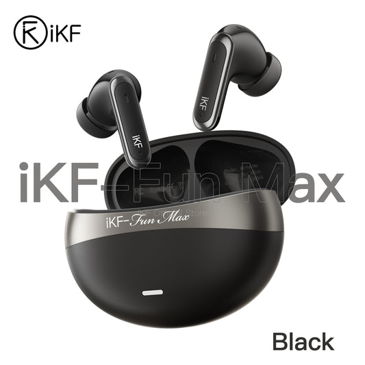 iKF Fun Max Wireless Bluetooth Earbuds with LDAC, 50dB ANC, Game Mode, 38H Playback, and V6.0 Chipset