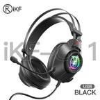 iKF G11 Wired Headphones Gaming Headset 7.1 Surround Sound Effect 3.5mm USB with Mic