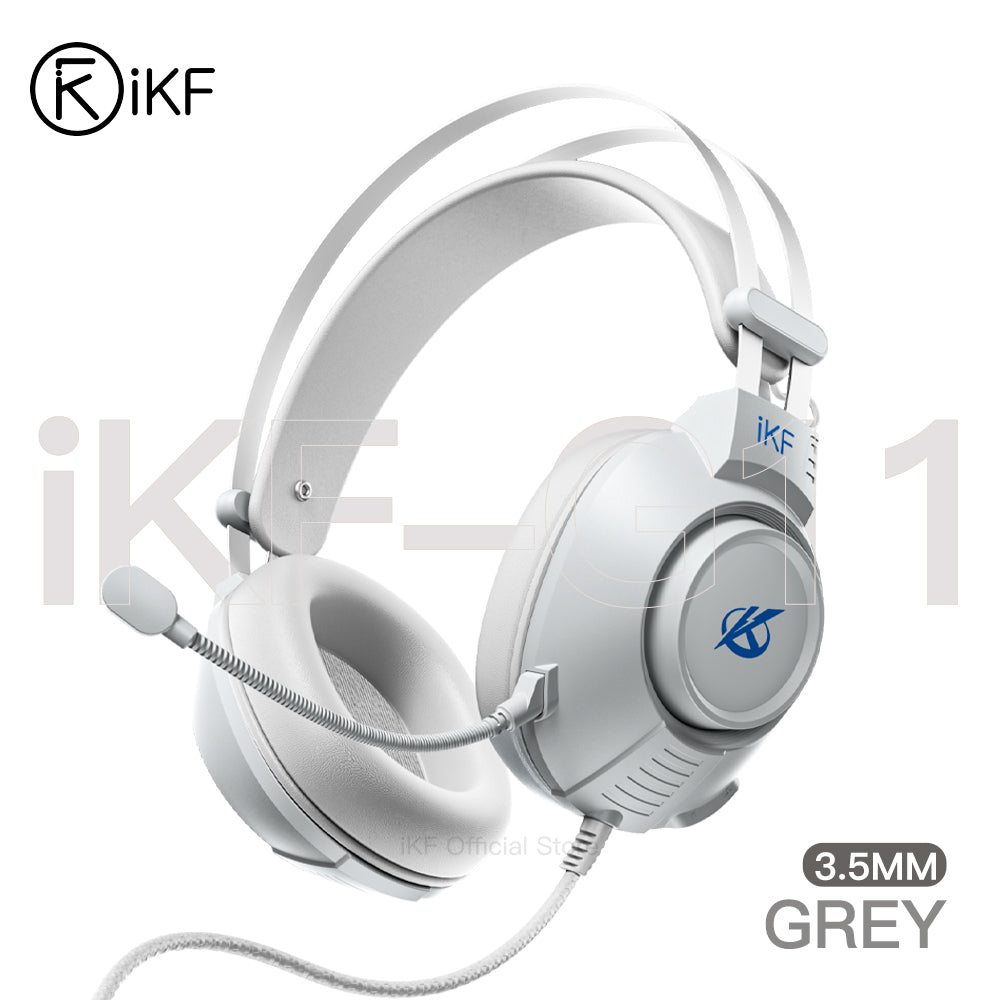 iKF G11 Wired Headphones Gaming Headset 7.1 Surround Sound Effect 3.5mm USB with Microphone for iOS/Android PC