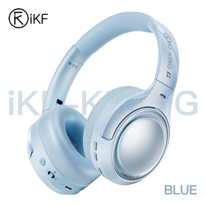 iKF King G Wireless Gaming Headset, 50dB Hybrid Active Noise Cancelling, 2.4GHz & Bluetooth 6.0, LDAC Hi-Res Audio, Virtual 7.1 Surround, 170H Battery, Dual-Device Connection, PC PS5 Mobile