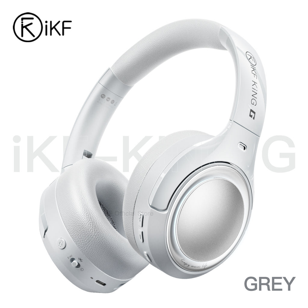 iKF King G Wireless Gaming Headset, 50dB Hybrid Active Noise Cancelling, 2.4GHz & Bluetooth 6.0, LDAC Hi-Res Audio, Virtual 7.1 Surround, 170H Battery, Dual-Device Connection, PC PS5 Mobile