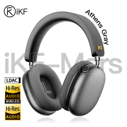 iKF Mars Wireless Bluetooth Headphones Quad-Speaker 40mm+20mm, 58dB Adaptive ANC, Hi-Res LDAC, 360° Spatial Audio, 140H Battery, 30ms Low Latency, Dual Device Connection