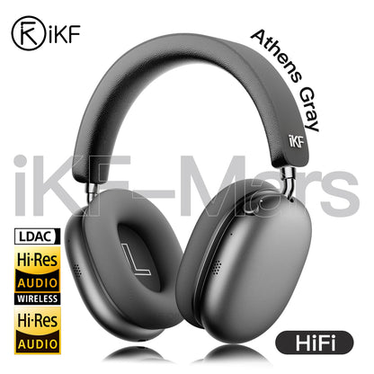 iKF Mars Wireless Bluetooth Headphones Quad-Speaker 40mm+20mm, 58dB Adaptive ANC, Hi-Res LDAC, 360° Spatial Audio, 140H Battery, 30ms Low Latency, Dual Device Connection
