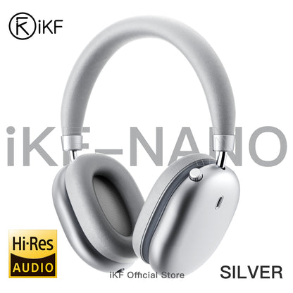 iKF Nano Active Noise Reduction Headphones, Transparency Mode, 140 Hours Playback Time, Wireless/Wired Mode, Bluetooth Headset with Microphone, &nbsp;App Custom Settings iOS/Android