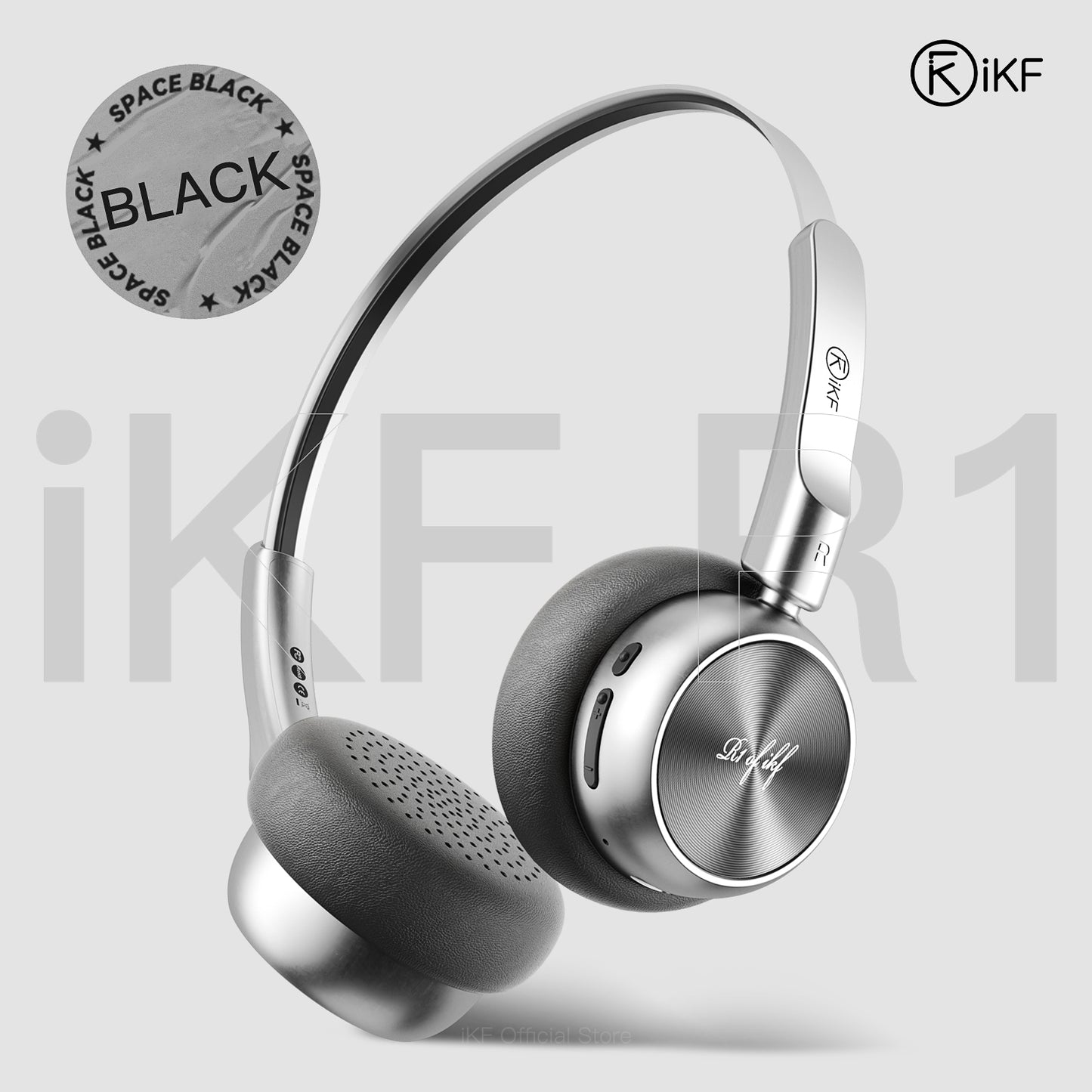 iKF R1 Wireless Bluetooth Headphones, Retro Classic Lightweight Headset, Builti-in Mic, 60H Playback, Dual Device Connectivity, Low Latency, App Customization,Throwback 80s 90s,OOTD