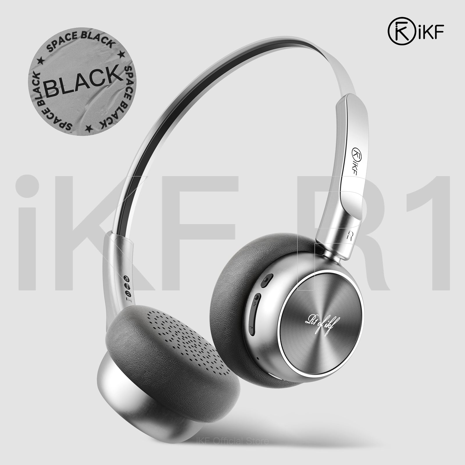 Auriculares inalámbricos Bluetooth iKF R1, ligeros y clásicos retro, micrófono integrado, 60 h de reproducción, conectividad dual, baja latencia, personalización de apps, estilo retro de los 80 y 90, OOTD