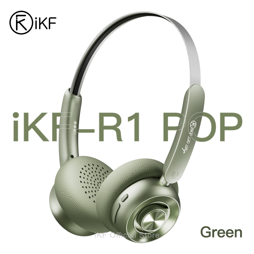 iKF R1 Pop Wireless Retro On Ear Headphones Bluetooth Lightweight Headet