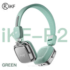 iKF R2 Retro Classic Wireless Headphones-Ergonomic Design, 3.5mm Wired Headset