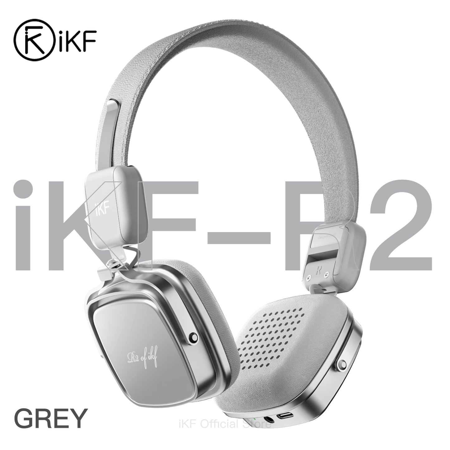 iKF R2 レトロクラシックワイヤレスヘッドホン-人間工学に基づいたデザイン、3.5mm有線ヘッドセット