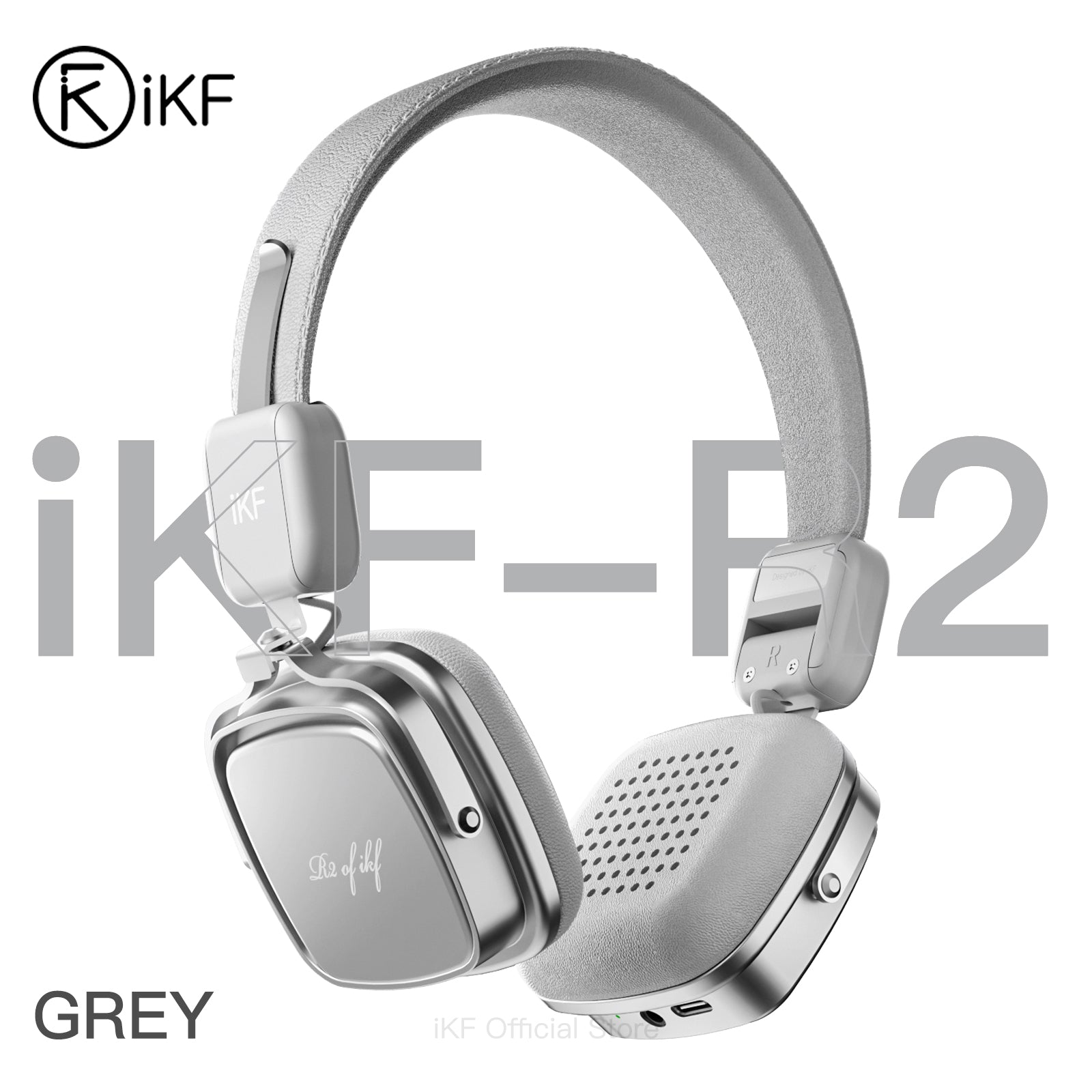 Auriculares inalámbricos iKF R2 Retro Classic, supraaurales, diseño ergonómico, controladores de 40 mm, ENC Clear Call, Bluetooth y cable de 3,5 mm, 60 h de reproducción, estilo retro de los 80 y 90.
