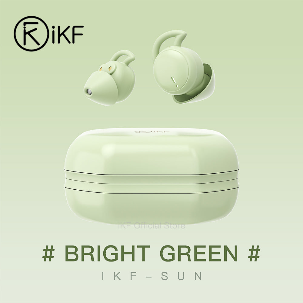 iKF Sun Invisible Sleep Earbuds Wireless Earphones Smallest Lightest Tiny Noise Cancelling Ear Buds for Sleeping Quiet-Comfort Mini Sleepbuds Bluetooth 5.3 Hidden Headphones for Side Sleepers/Work
