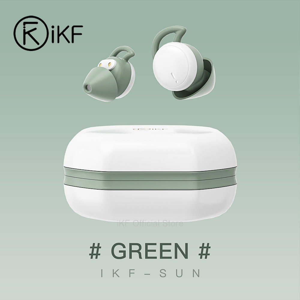 iKF Sun Invisible Sleep Earbuds Wireless Earphones Smallest Lightest Tiny Noise Cancelling Ear Buds for Sleeping Quiet-Comfort Mini Sleepbuds Bluetooth 5.3 Hidden Headphones for Side Sleepers/Work