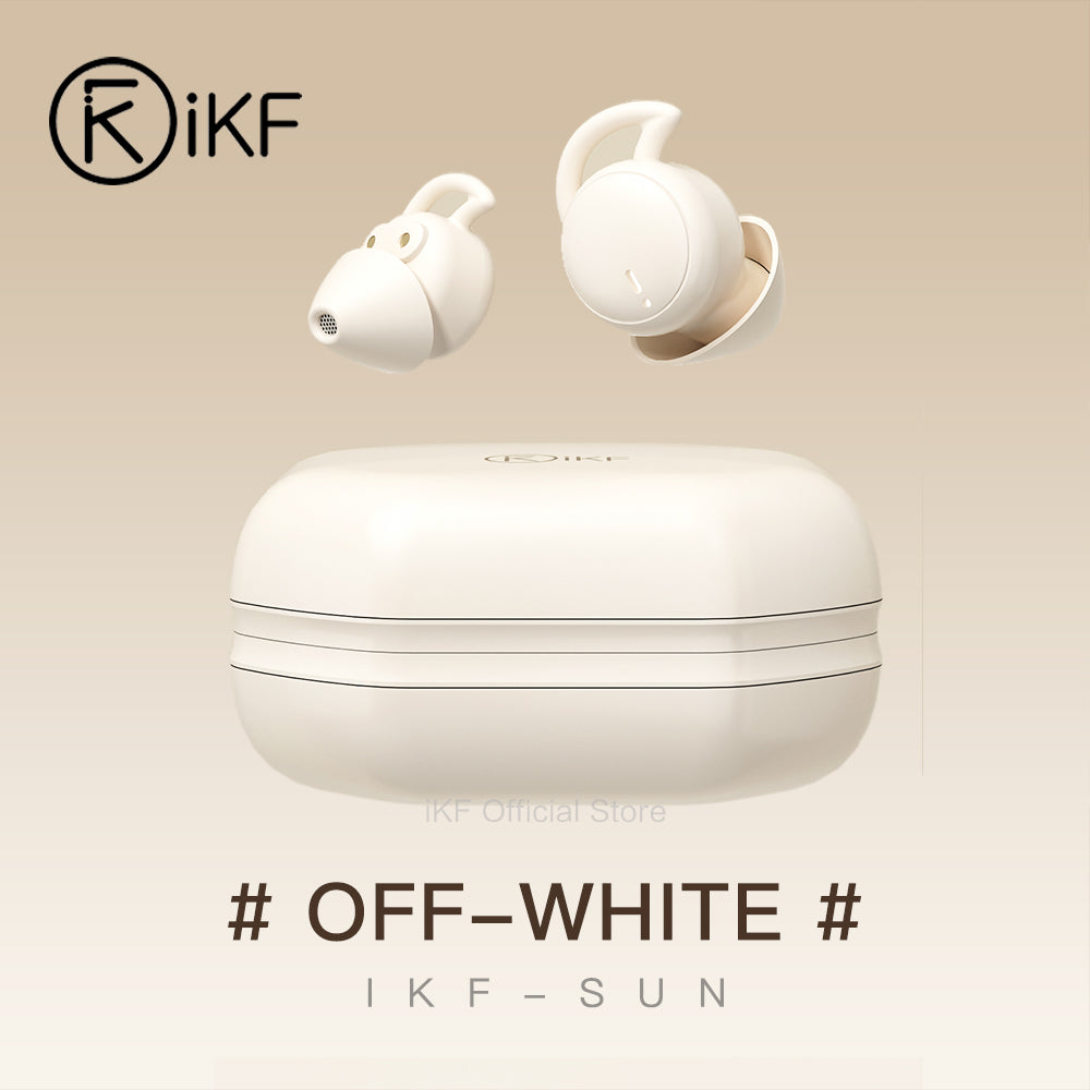 iKF Sun Invisible Sleep Earbuds Wireless Earphones Smallest Lightest Tiny Noise Cancelling Ear Buds for Sleeping Quiet-Comfort Mini Sleepbuds Bluetooth 5.3 Hidden Headphones for Side Sleepers/Work