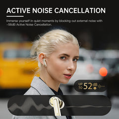 iKF Ultra Wireless Earbuds Active Noise Reducation HiFi Sound Dual-Decive Connection ENC Call Reducation Game Mode