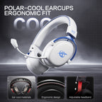 iKF V11 Max Wireless Bluetooth Headphones 2.4G Gaming Wired Headset 260H Playtime