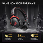 iKF V11 Max Wireless Bluetooth Headphones 2.4G Gaming Wired Headset 260H Playtime